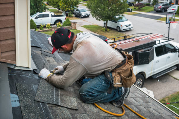 Professional Gutter Repair And Installation technician working in Portland, MI